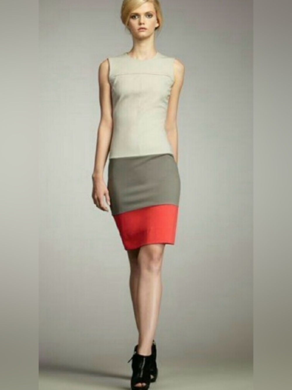 Diane von Furstenberg Sharby Colorblock Sheath Dress Size 4 Career